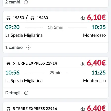 5 Terre Express Migliarina - Near Train Station
